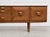 1960s Mid Century Modern Teak Credenza by Stonehill | Long Sideboard With Funky Sculpted Pulls and Sled Legs, Made in England, C. 1960’s For Sale - Image 5 of 18