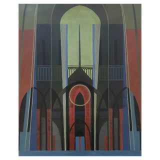 Xavier Albert Fiala, La Cathédrale, Oil on Wood For Sale