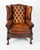 Antique Chippendale Revival Wingback Armchairs in Leather, 1920s, Set of 2 For Sale - Image 11 of 18