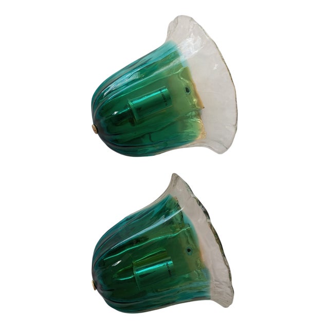Murano Glass Wall Lamps from La Murrina, Italy, 1970s, Set of 2 For Sale