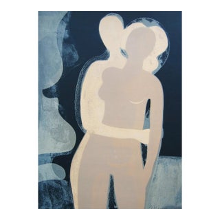 1968 Andre Minaux Hand Signed Original Lithograph Les Amants For Sale