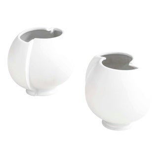 Scandinavian Modern Surrea Vases in Stoneware attributed to Wilhelm Kåge, 1950s, Set of 2 For Sale
