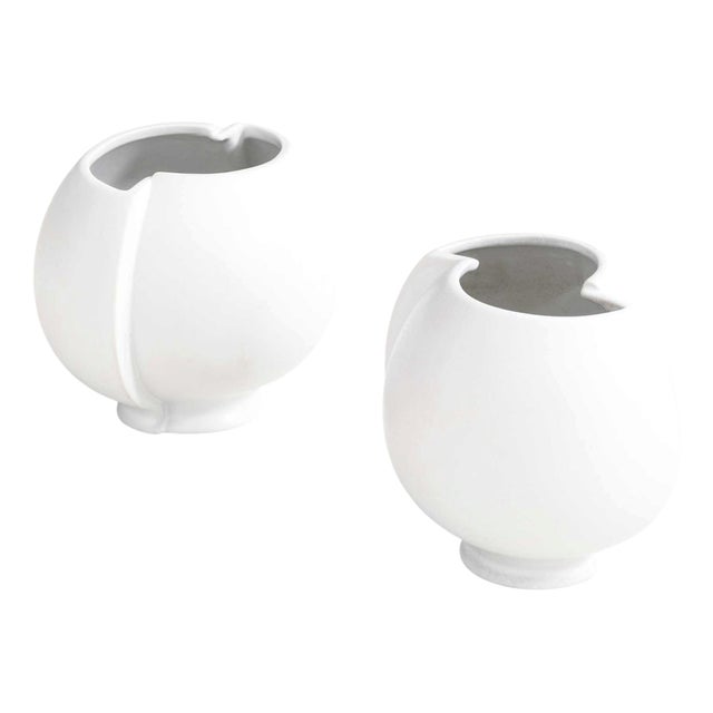 Scandinavian Modern Surrea Vases in Stoneware attributed to Wilhelm Kåge, 1950s, Set of 2 For Sale