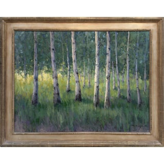 Greens of Summer (The Assembly) by Seth Winegar | Oil on Panel Aspen Grove For Sale