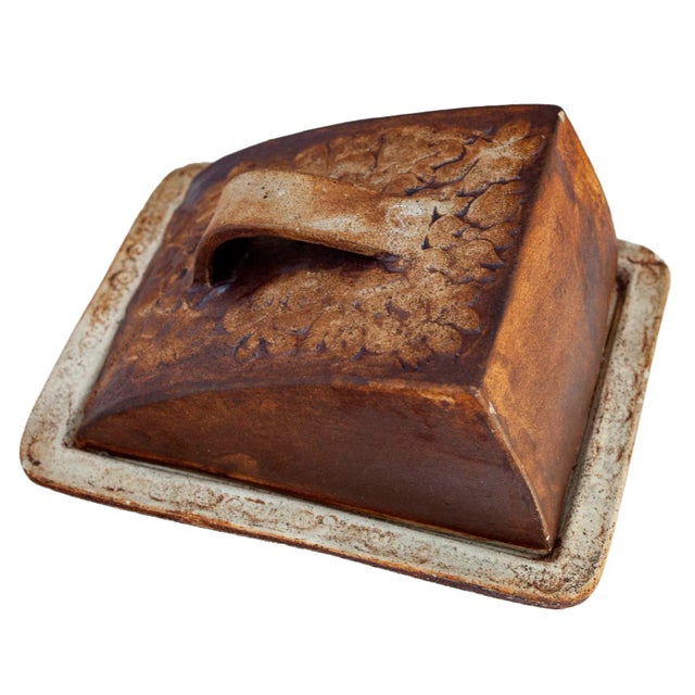 Rustic Mid 20th Century Ceramic Cheese Keeper For Sale - Image 3 of 6