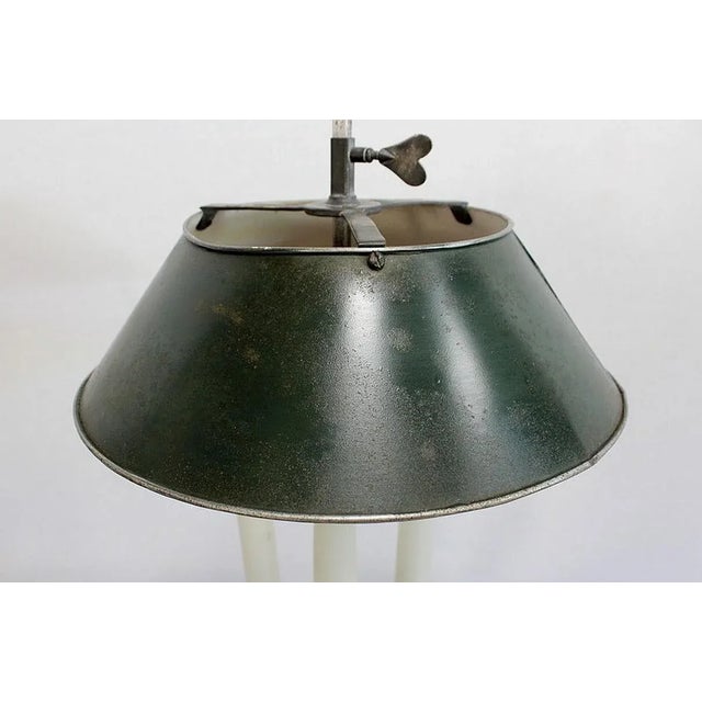 Green Bouillotte Style Lamp in Bronze, Early 20th Century For Sale - Image 8 of 16