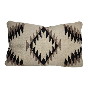 Early 20th Century Hand Woven Wool Eye Dazzler Pillow