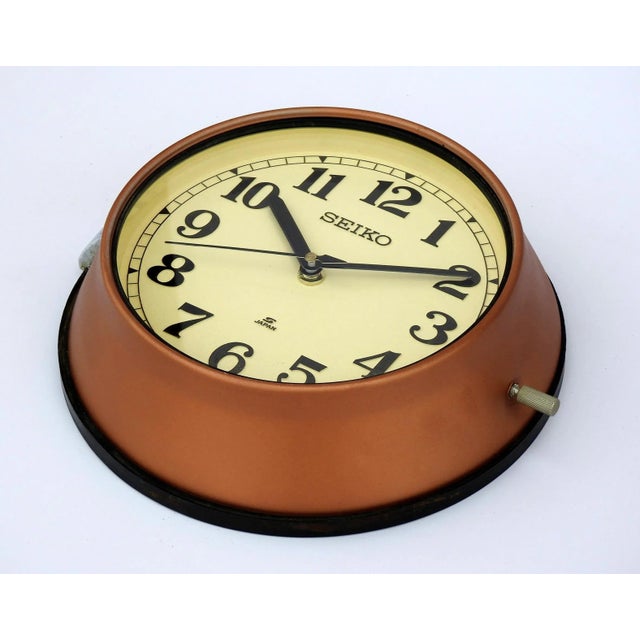 Vintage Seiko Maritime Nautical Wall Clock For Sale - Image 6 of 7