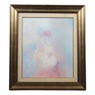 Piero Barbieri, Mother with Child, 1975, Oil on Canvas For Sale