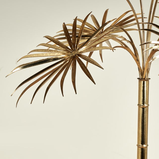 Italian Vintage Italian Brass Palm Tree Sculpture For Sale - Image 3 of 11