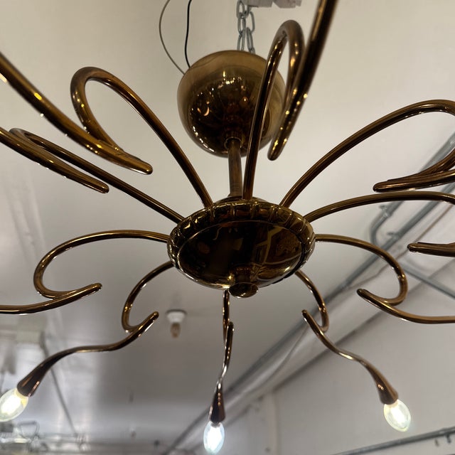 Vintage European Sputnik Flush Mount Chandelier For Sale In San Francisco - Image 6 of 12