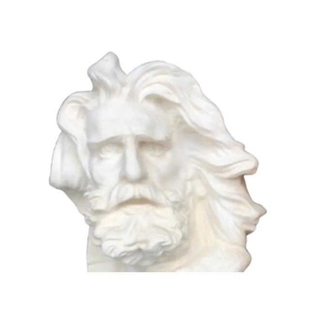 Vintage Painted Terra Cotta Bust of Bearded Man For Sale - Image 12 of 12