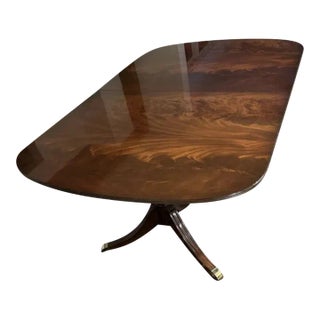 Gorgeous Flame Crotch Mahogany Dining Table by Kindel Furniture For Sale