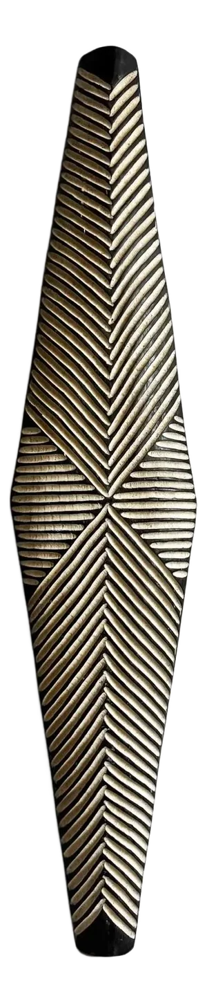 Vintage Black & White Zulu Elongated Shield