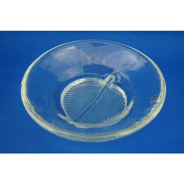 Item : Delightful, circular bowl in blown, sommerso, solid, transparent Murano glass. It's very thick and heavy, with an...