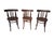 Brown Antique Thonet Style Chairs, 1900, Set of 3 For Sale - Image 8 of 9