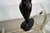 Black 1980s Art Deco Sculptural Figural Globe Table Lamp For Sale - Image 8 of 12