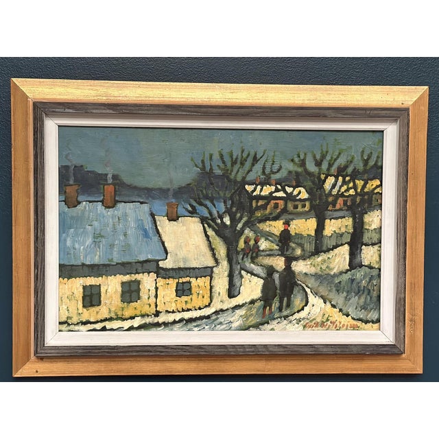Original Oil on Panel – Winter Landscape – by Erik HilströmVintage & Framed – 64 × 45 cm (25.2" × 17.7") A beautiful...