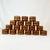 French Country Mid-Century Brutalist French European Walnut Wooden Napkin Rings - Set of 18. For Sale - Image 3 of 8
