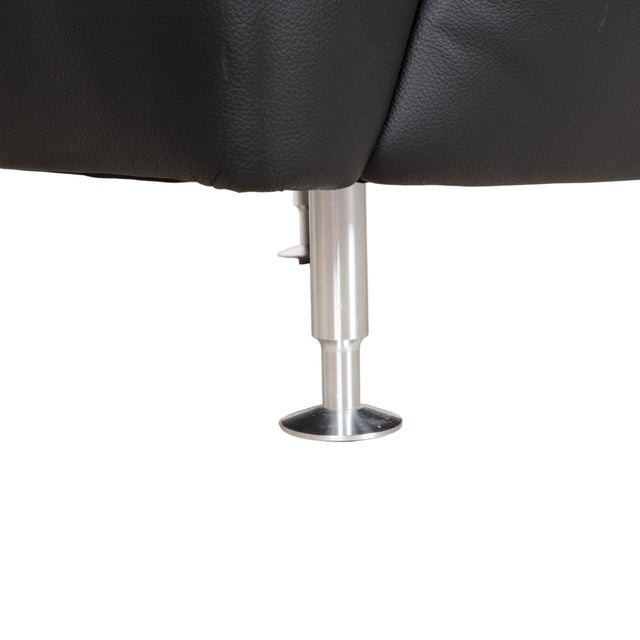Animal Skin 250 Leather Armchair Black by Rolf Benz For Sale - Image 7 of 14