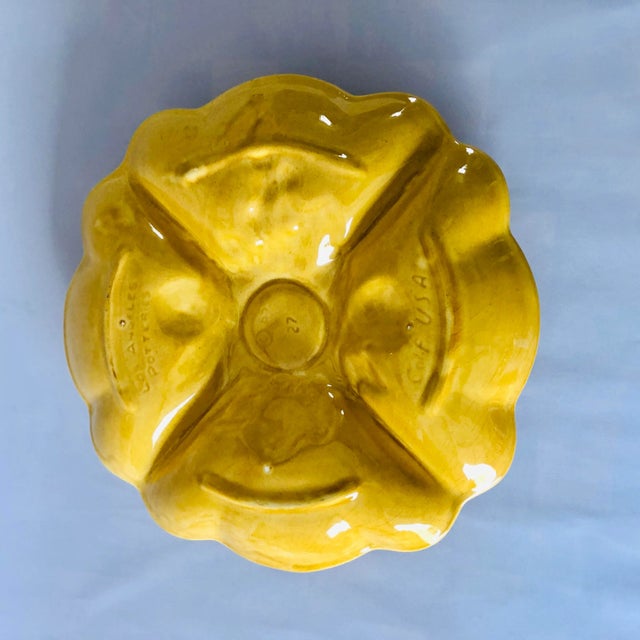 1960s Midcentury California Pottery Serving Divided Dish For Sale - Image 5 of 8