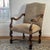 Vintage Richelieu Arm Chair in Antiqued Wood, Suede and Metallic Studs by Kreiss, a Pair For Sale In Los Angeles - Image 6 of 12