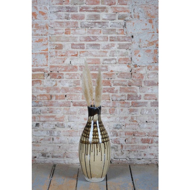 Brown Mid-Century Vase in Ceramic, Czech, 1950s For Sale - Image 8 of 9