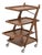 Four-Tier Walnut Bar Cart With Removable Trays, Modern Wood Serving Trolley With Wheels and Locking Casters For Sale