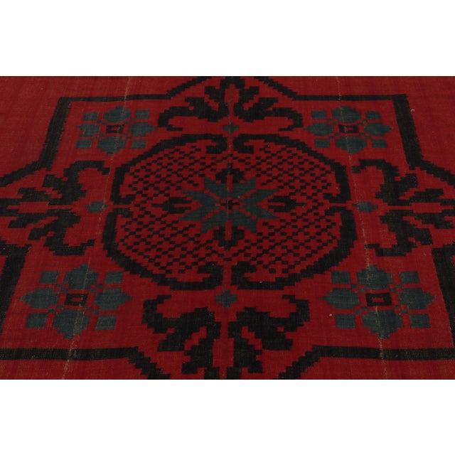 Rug & Kilim Late 18th Century Antique Turkish Kilim Rug in Red & Black Transitional Style by Rug & Kilim For Sale - Image 4 of 7