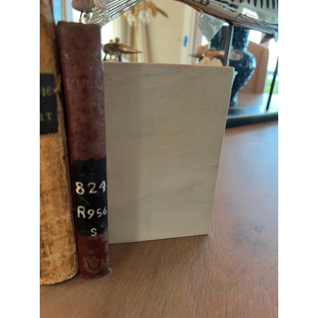 Stone Vintage Carved Stone Lion Bookends For Sale - Image 7 of 10