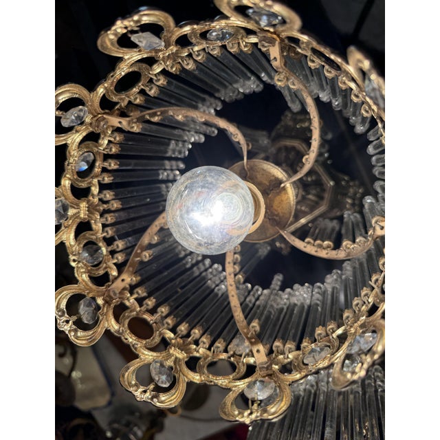 Bronze and Crystal Lamps, 1960s, Set of 2 For Sale - Image 4 of 7