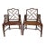 1970s Pair of Mid-Century Faux Bamboo Chinese Chippendale Style . Arm Chairs For Sale