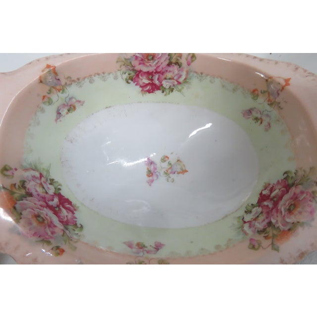 Karl IV Gold Gilt Lime and Pink Candy Bowl Porcelain Made in Austria 4662b For Sale - Image 4 of 16