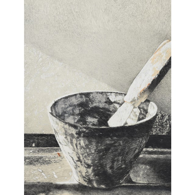1990s Reiner Schwarz, The Spatula, 1999, Charcoal and Crayon on Handmade Paper For Sale - Image 5 of 17