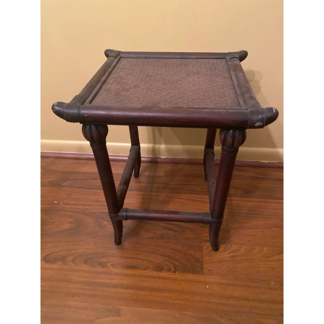 1980s Set of 3 Pagoda Style Bamboo Nesting Tables For Sale In West Palm - Image 6 of 10