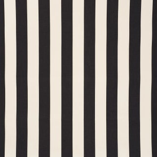 Sample - Schumacher Cabana Stripe Indoor & Outdoor Fabric in Black For Sale