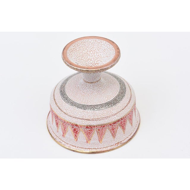 Vintage Ceramic Lava Pedestal Bowl by Fratelli Fanciullaci for Bitossi, 1960's, Italy For Sale - Image 11 of 12
