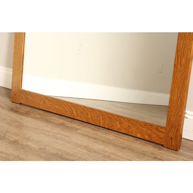 2000 - 2009 Stickley Mission Collection Oak Wall Mirror For Sale - Image 5 of 12