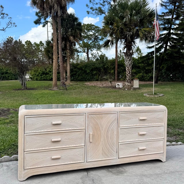 Boho Chic Waterfall Pencil Reed Dresser For Sale - Image 4 of 8