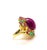 Baroque Bochic “Orient” Multi Sapphire & Ruby Panther Vintage Ring Set In 18 K Gold & S For Sale - Image 3 of 12