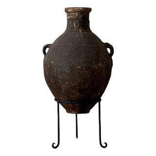 Mid-Century Moroccan Berber Clay Jar For Sale