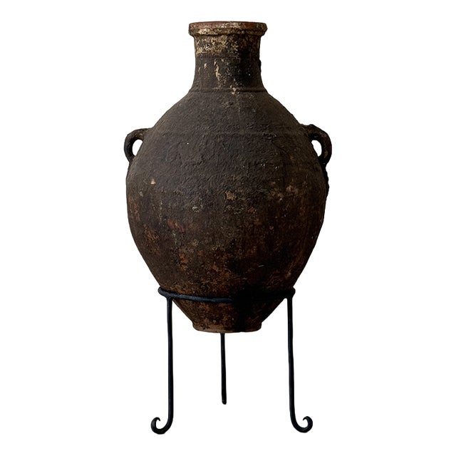 Mid-Century Moroccan Berber Clay Jar For Sale