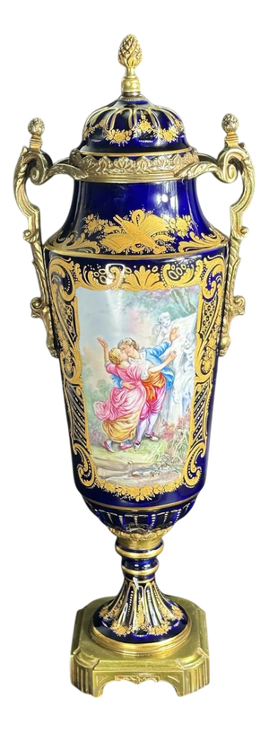 Antique Porcelain Vase by E. Froger, France