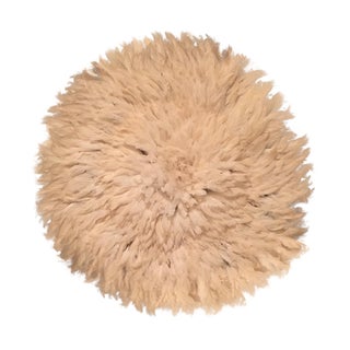 Large African Juju Hat in White For Sale