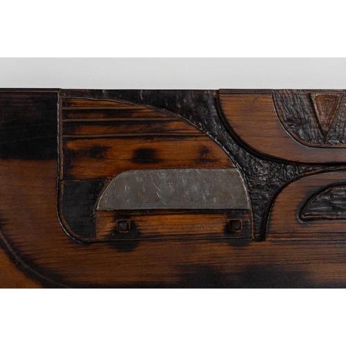 Vintage Wall Panel in Pine by Francesco Pasinato, Italy, 1970s For Sale - Image 6 of 18