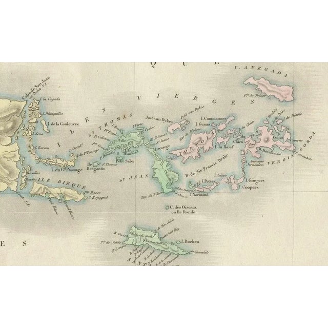 Buchon Map of Puerto Rico and Virgin Islands, 1825 For Sale - Image 4 of 6