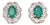 Diamond Emerald Earrings 14 Karat White Gold 2.17 TCW Certified For Sale
