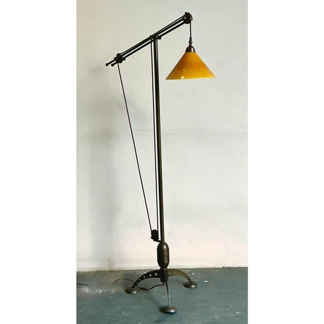 Mid 20th Century Vintage Boho Baker MRL 191 Counterbalance Floor Lamp For Sale - Image 5 of 7