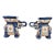 Pair of Vintage Chinoiserie Asian Glazed Ceramic Elephant Plant Stands For Sale