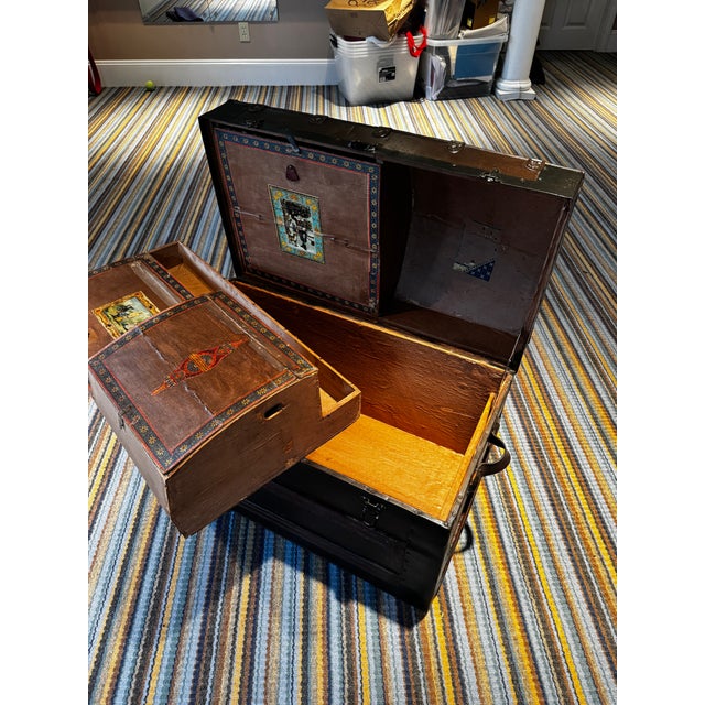 Antique Steamer Trunk - Domed and Restored For Sale In New York - Image 6 of 7